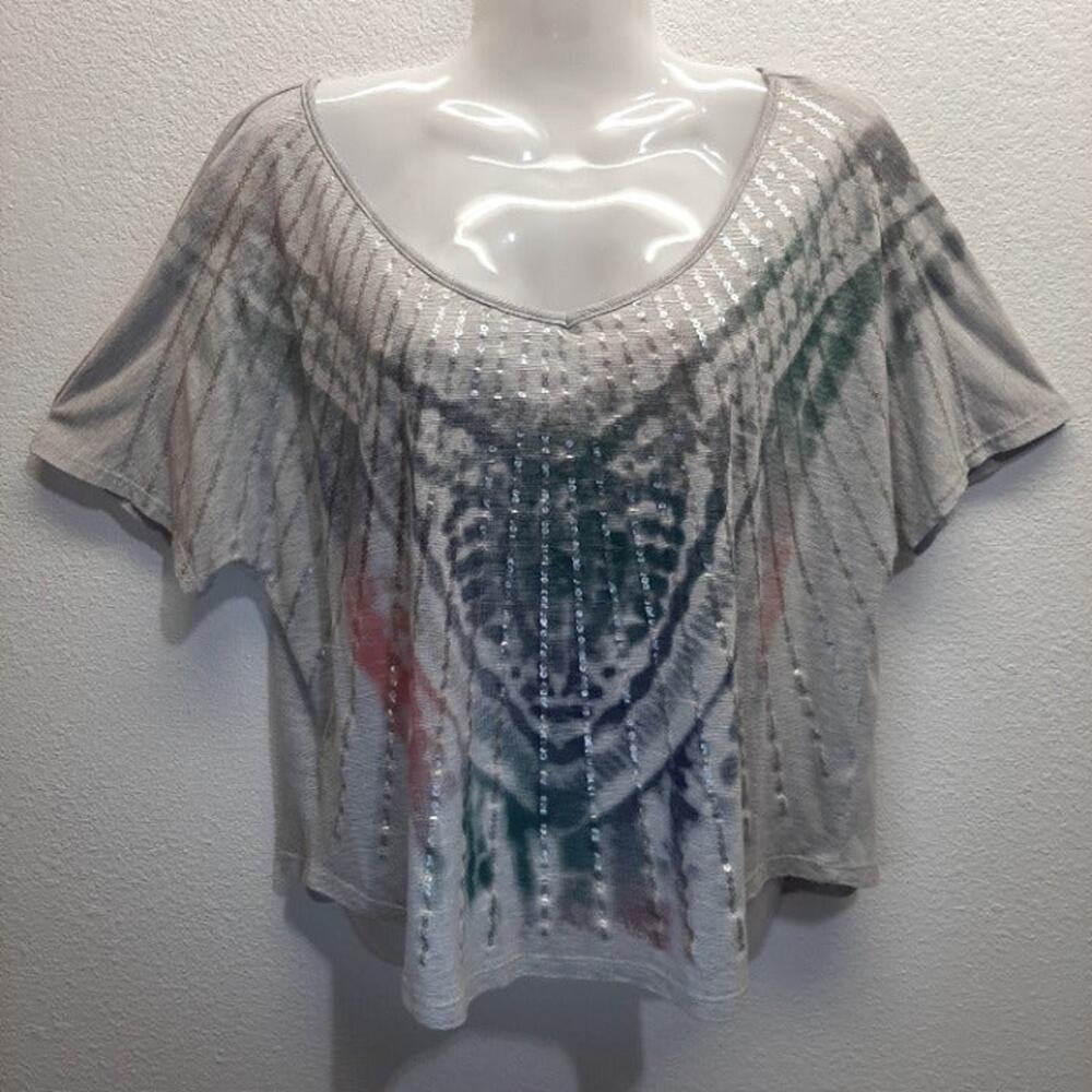 VTG New Directions Gray Tie Dye Pullover Top l Size: PM